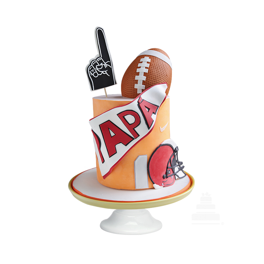 Football Dad, pastel decorado de football americano