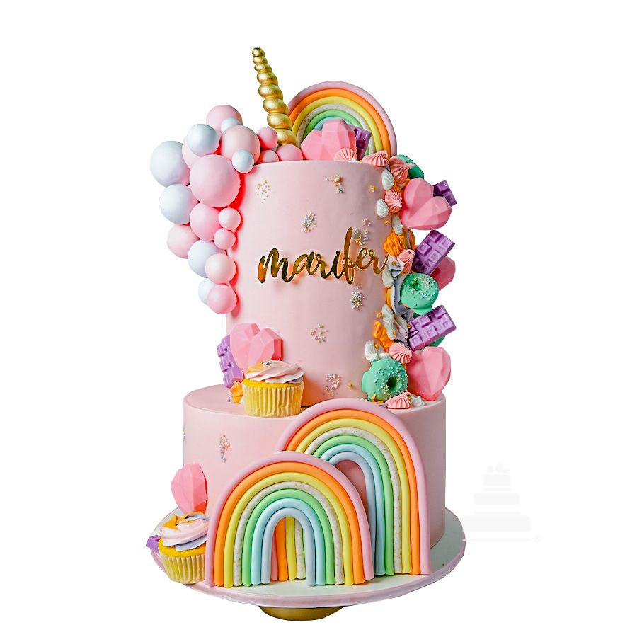 Rainbow Fairy Cake $250 • Temptation Cakes | Temptation Cakes