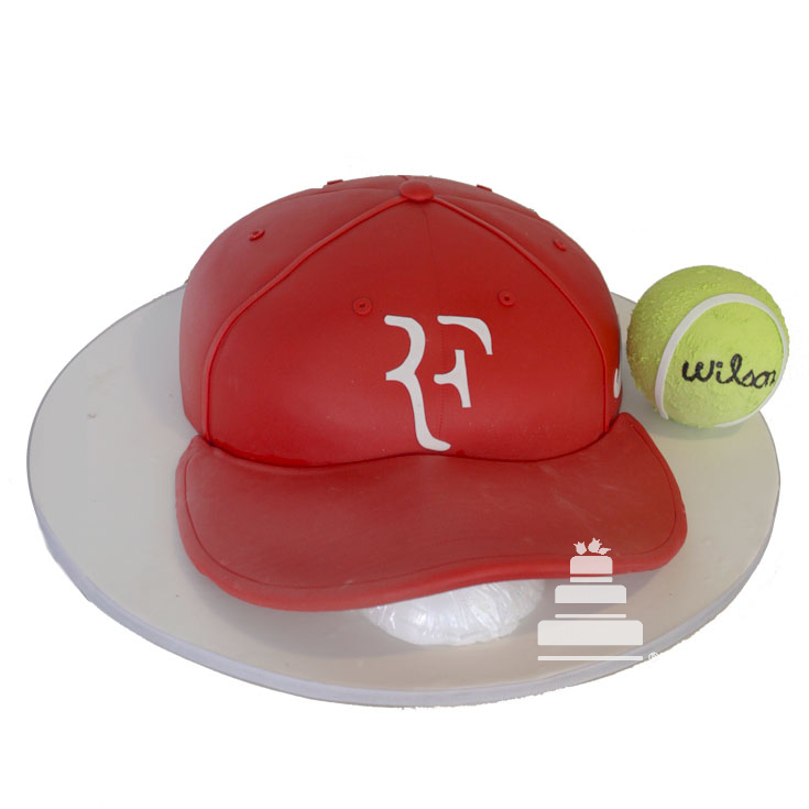Red Cap For Tenis, pastel en forma de gorra roja