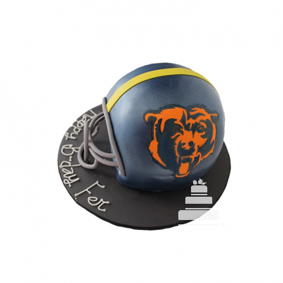 Chicago Bears, pastel con forma de casco de los Osos de Chicago 