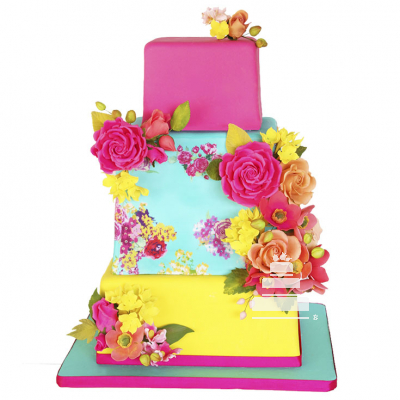 Betsey Johnson Cake, pastel con decorado colorido brillante