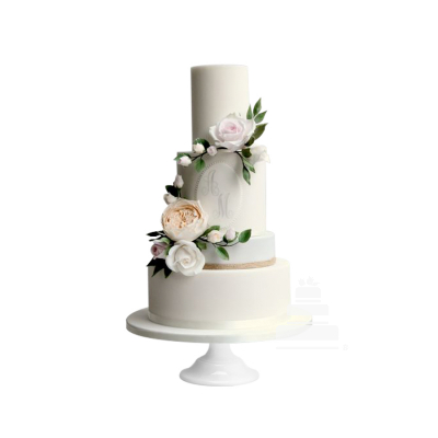 You & Me Wedding, pastel de boda de 3 pisos
