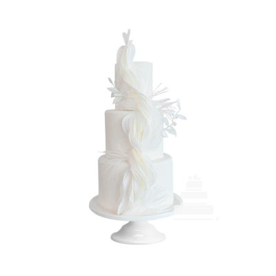 Wedding Bound, pastel decorado para boda moderno en blanco