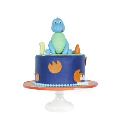 Dino Cake, pastel de dinosaurio azúl para cumple infantil