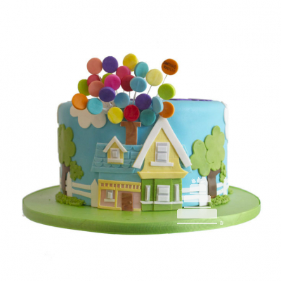 Dream House, pastel de casita de película Up con globos