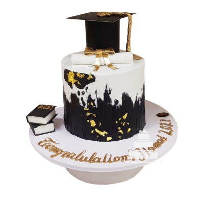 Golden Leaf Graduation cake, pastel para graduado 