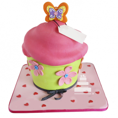Pink Cupcake - Pastel con forma de cupcake gigante -
