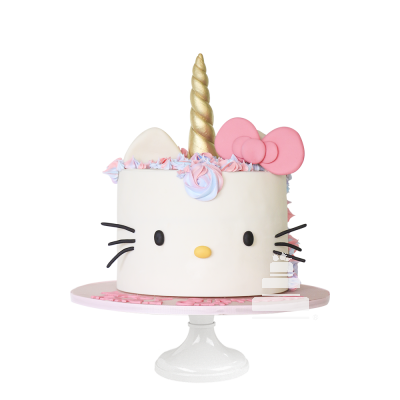 Hello Kitty, pastel decorado en fondant con Kitty unicornio