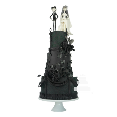 Corpse Bride, pastel decorado con Victor y Emily