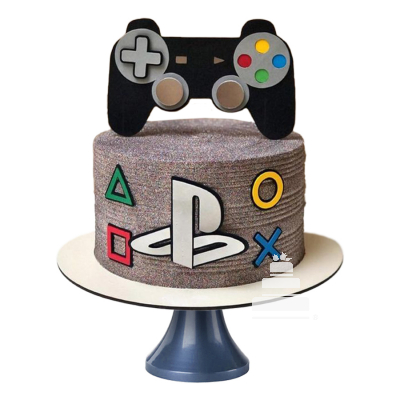 PS Gameplays - Pastel decorado para regalar a gamer con control de play station