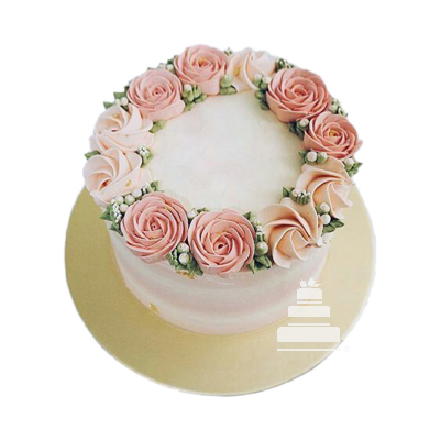 Rose garden cake, pastel con flores de merengue