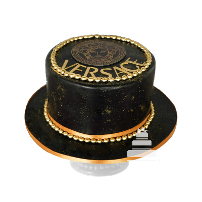 Versace black cake - Pastel de cumpleaños elegante 
