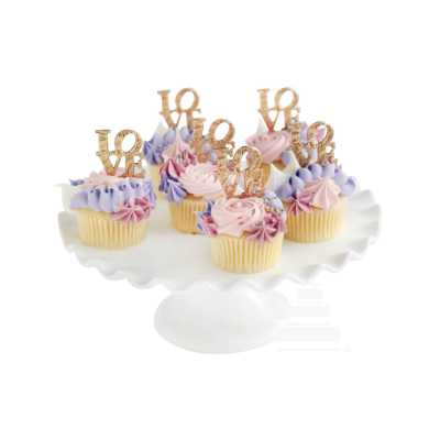 Love pink Cupcakes, docena con detalle de LOVE