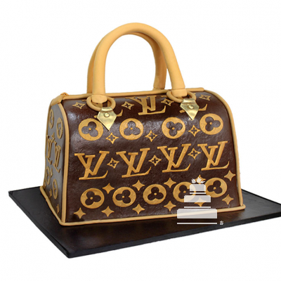 Love my bag, pastel decorado en forma de bolso Louis Vuitton