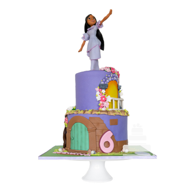 Isabella Cake - Pastel decorado de fondant de la película Encanto 