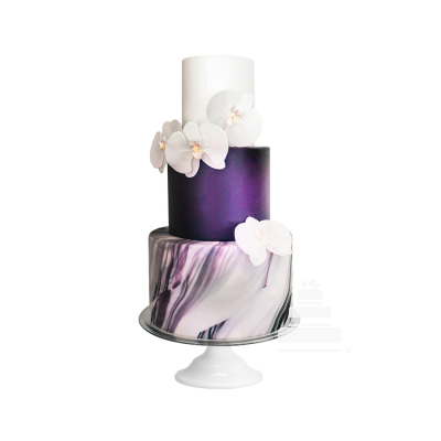 Purple Marble, pastel de XV años con decoración de mármol