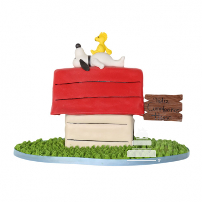 Snoopy House, pastel decorado de casita para cumpleaños