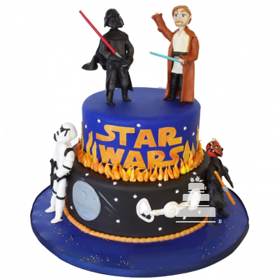 Star Wars Villians, pastel decorado con personajes de la película