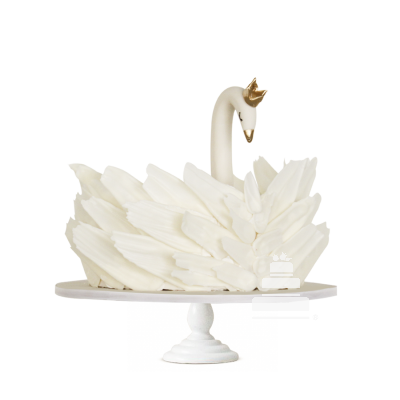 Swan Lake, pastel decorado inspirado en el lago de los cisnes