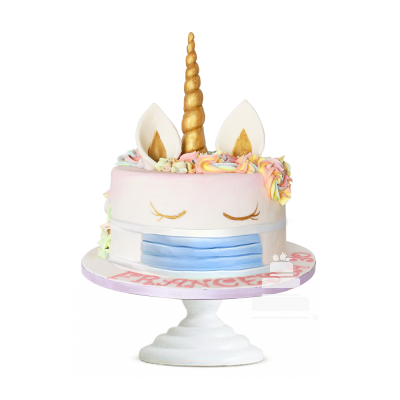 My unicorn cake masks, pastel de unicornio con cubrebocas para cumpleaños 