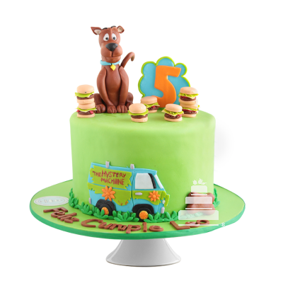 Pastel decorado de fondant de Scooby Doo para cumpleaños