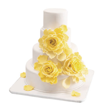 Rose Petals, pastel para boda con pétalos de azúcar