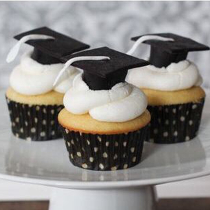 Graduation Cupcakes, cupcakes con birretes 2 docenas
