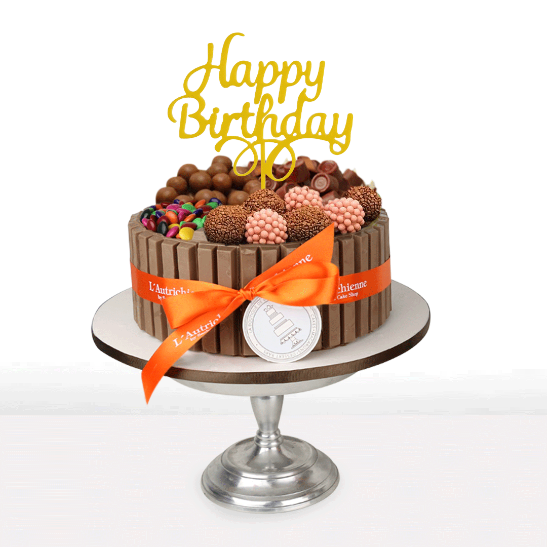 Pastel para regalo de cumpleaños, Happy Birthday KitKat Chocolate Cake!