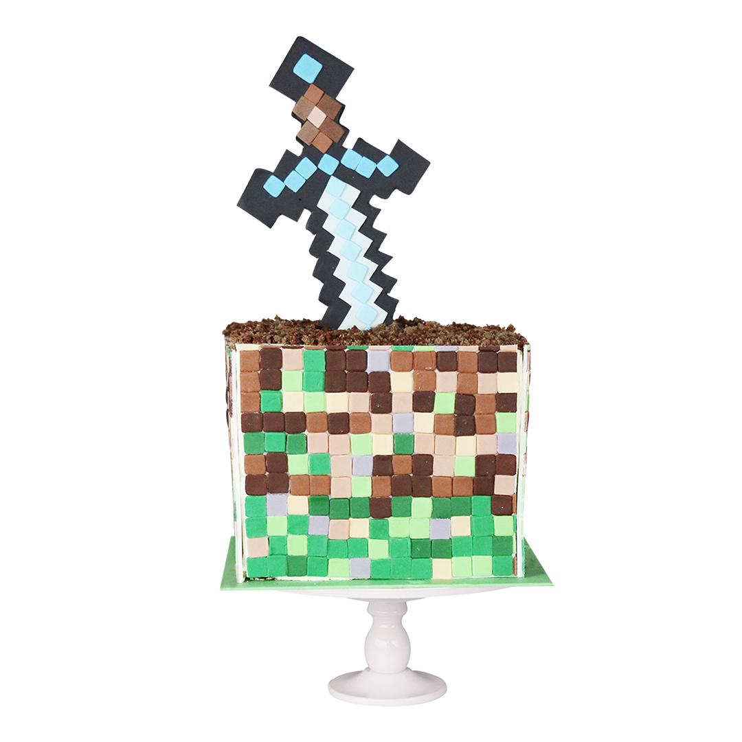 Minecraft Sword - Pastel de videojuego Minecraft -