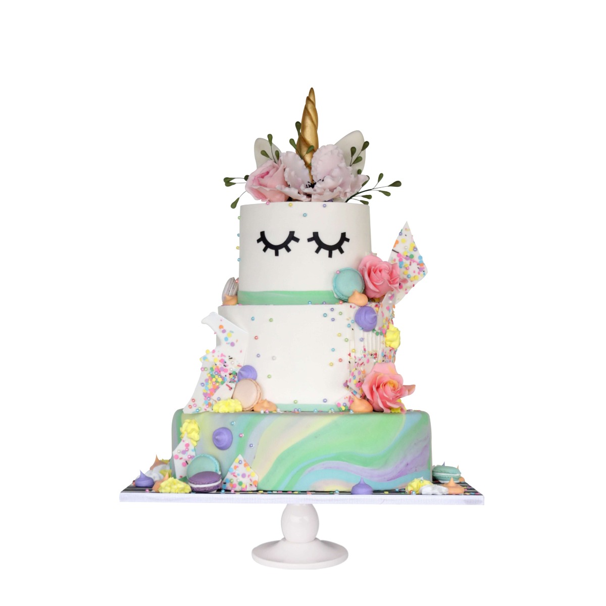 Cotton Candy Unicorn Cake, pastel decorado de unicornio