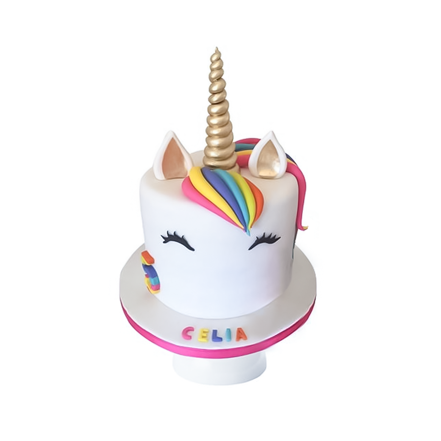 Unicorn Birthday, pastel de fondant de unicornio para cumpleaños
