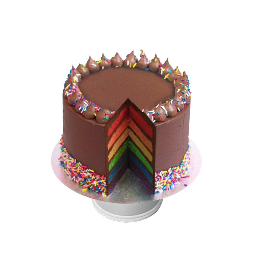 ChocoRainbow, pastel de chocolate con interior de colores para cumpleaños