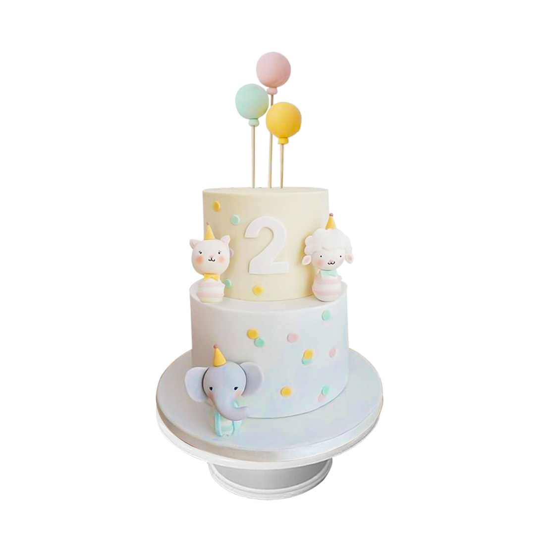 Pastel de animalitos para cumpleaños infantil