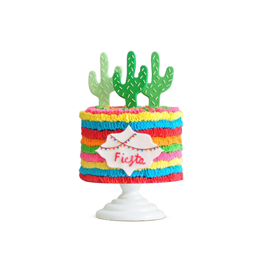 Cactus fiesta, pastel para el 15 de septiembre de un piso