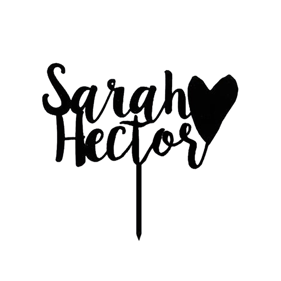 SARAH & HECTOR Cake Topper