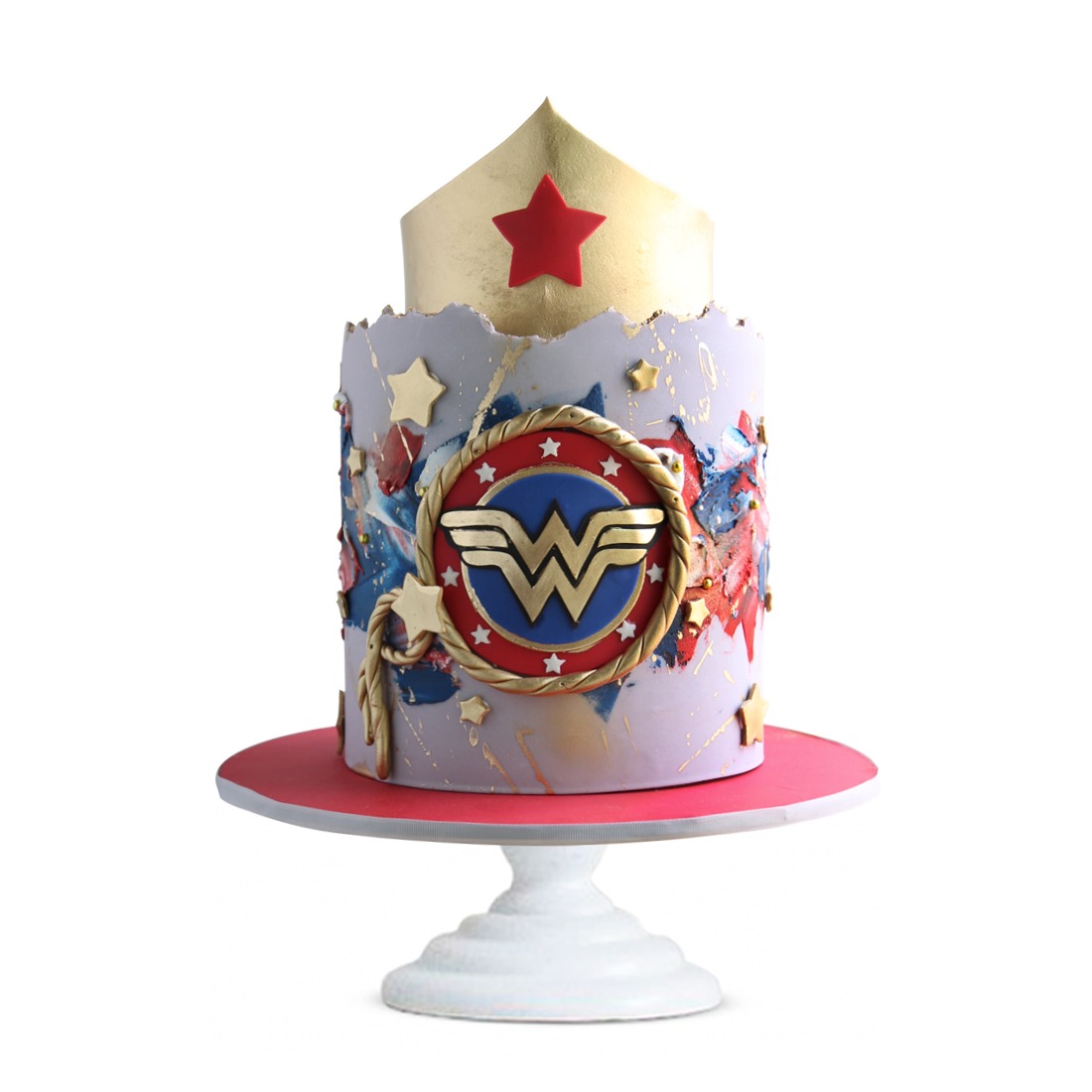 Wonder Woman Cake, pastel decorado de fondant
