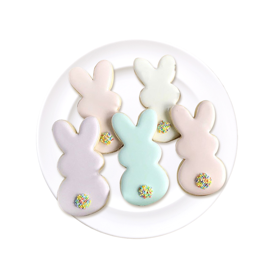 Bunny Cookies, galletas decoradas de conejito colores pastel