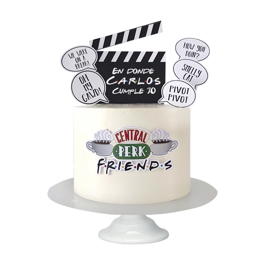 Friends TV, Pastel con decoración de la serie Friends
