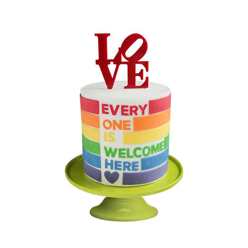 Pride Love , pastel de 1 piso para cumpleaños