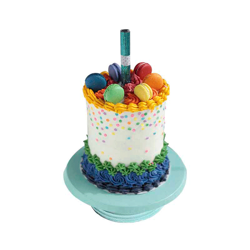 Pride Colors, pastel con macarrones de colores para cumpleaños