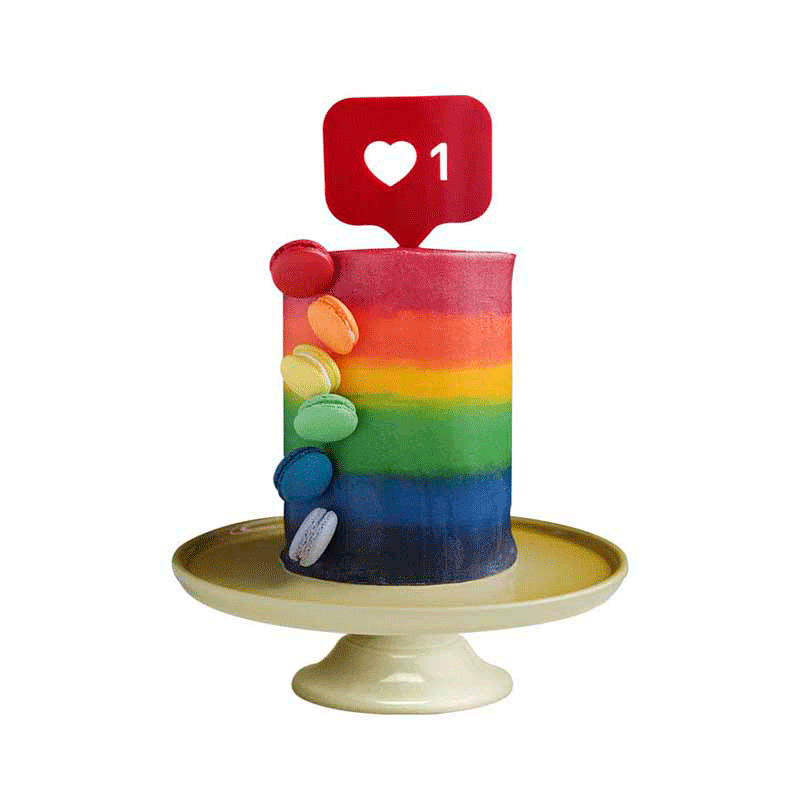 Pride Macarons, pastel arcoíris para cumpleaños con macarrones