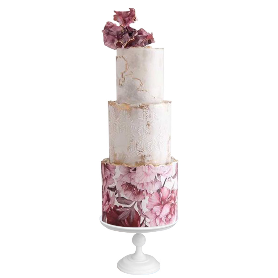 Flower Print, pastel de boda de 3 pisos