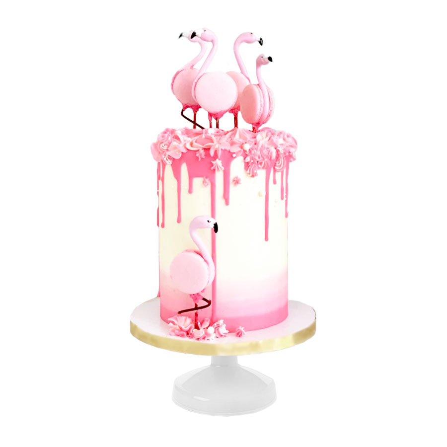 Flamingo sugar cake - Pastel con flamingos