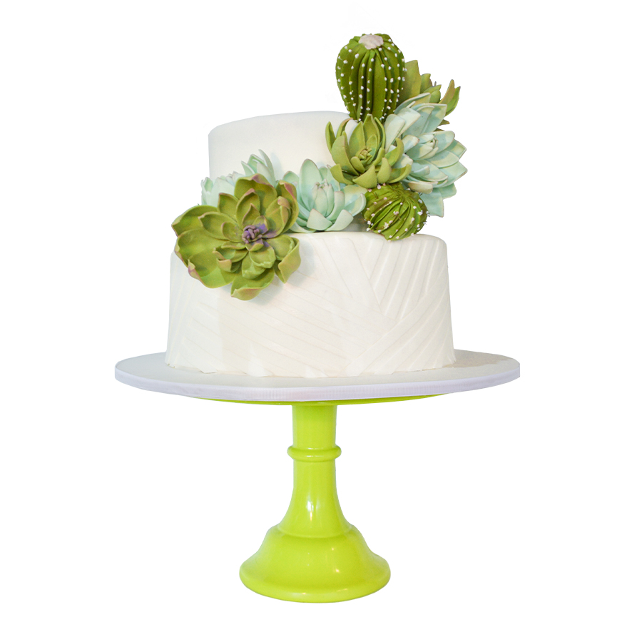 Suculentas wedding cake, Pastel de 2 pisos para boda petite
