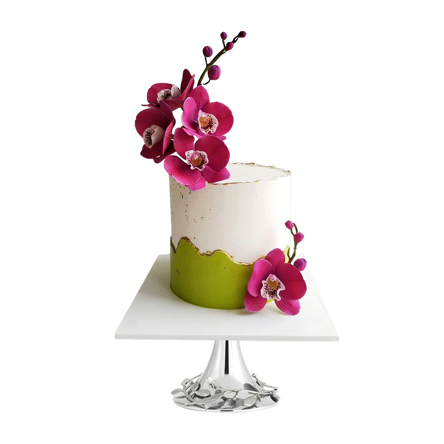 Orquídeas floral cake, pastel con flores de azúcar
