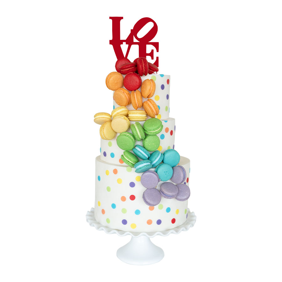 Pride Love Wedding cake, pastel de boda gay colores arcoíris