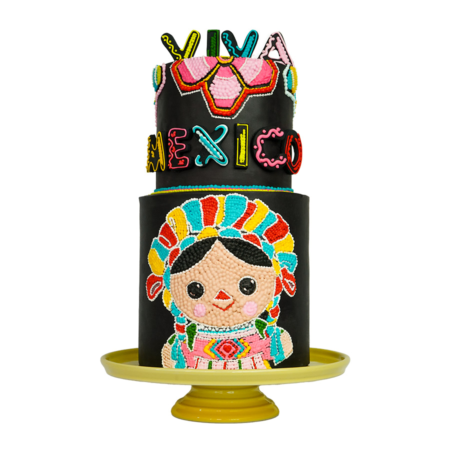 Lele Mexican Doll Cake, Pastel de muñeca Lele