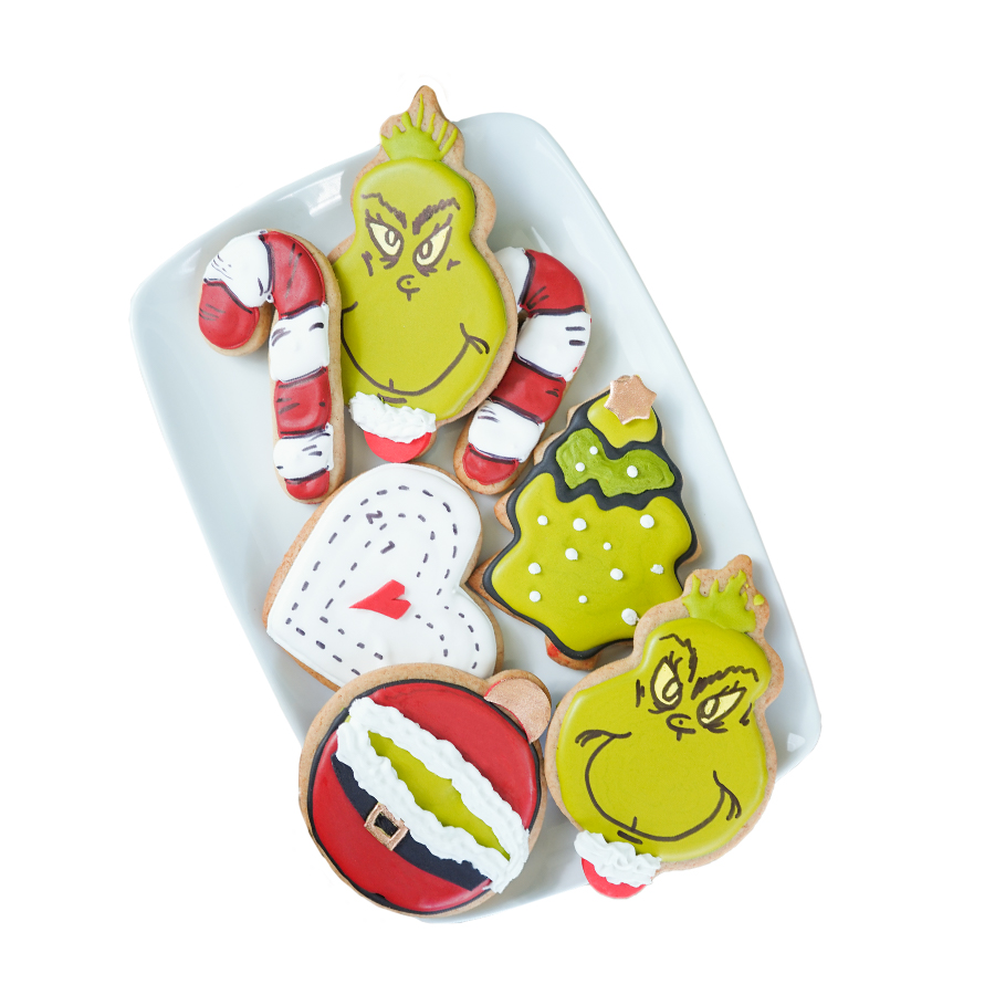 Grinch Christmas Cookies, Galletas decoradas de Navidad