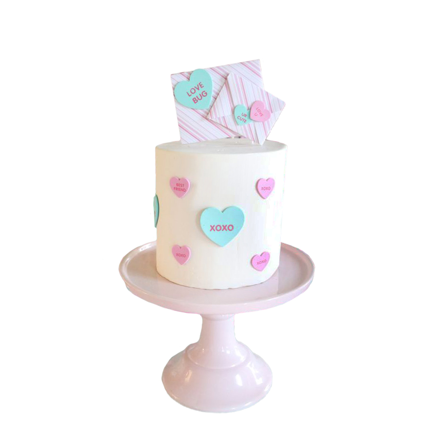 Heart Color Candy Cake, Pastel de dulces de corazón colores pastel