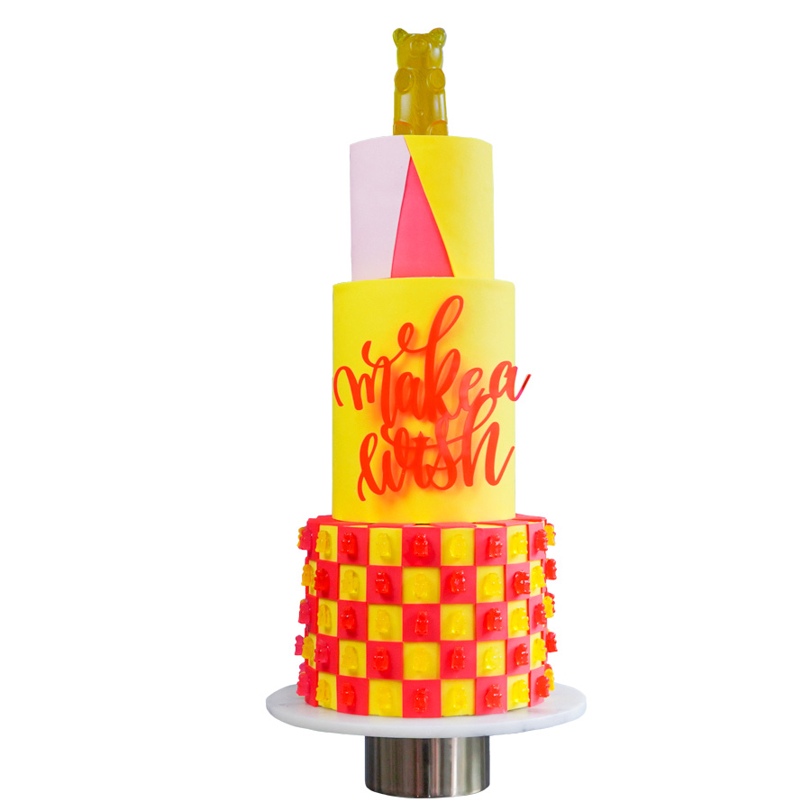 Make a wish cake - Pastel de XV años con ositos de gomita